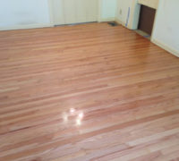 Refinished old clear grade solid Red Oak flooring