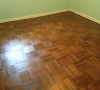 Parquet wood floor - professionally refinished