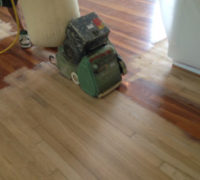 Sanding old White Oak wood flooring