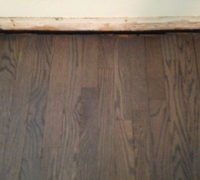 Stained and refinished old solid Red Oak wood flooring for a "Beachy Look"