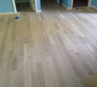 Unfinished White Oak wood flooring installed