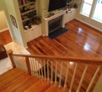 Red and White Oak wood floors, screened and refinished with Tung oil