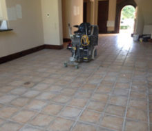 Floor tile removal machine- ready to start removing tile.