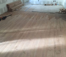 Red Oak hardwood flooring weave-in