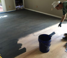 Applying stain to new Red Oak flooring