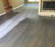 Buffed, stained Red Oak flooring