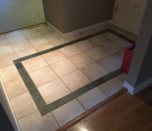 Existing tile floor in foyer to be removed