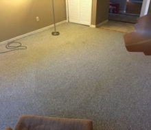 Old carpet in home office