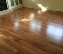 Pacific Madrone wood flooring installed