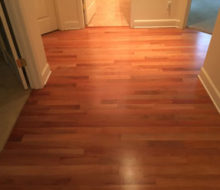 Pacific Madrone wood flooring installed