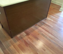 Pacific Madrone wood flooring installed