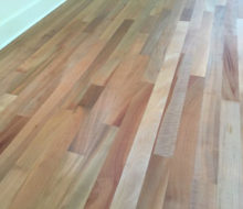 Pacific Madrone wood flooring installed