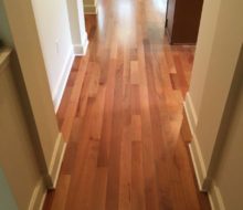 Pacific Madrone wood flooring installed