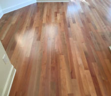 Pacific Madrone wood flooring installed