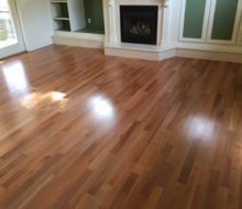 Pacific Madrone wood flooring installed