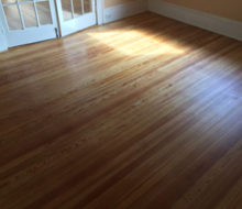 Old heart pine wood flooring after refinishing