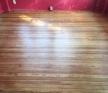 Old heart pine wood flooring after refinishing