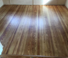 Old heart pine wood flooring after refinishing