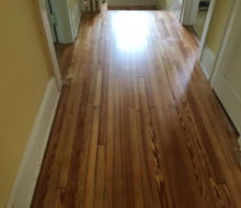 Old heart pine wood flooring after refinishing