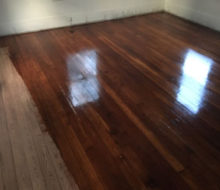 Applying finish to sanded old heart pine wood floors