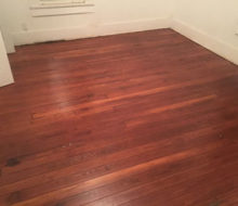 Old heart pine wood flooring refinished