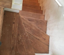 Old wooden stair treads