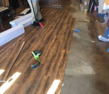 Installing wood look vinyl plank flooring