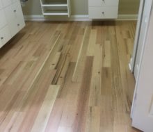 Installed rift and quarter sawn red oak wood flooring