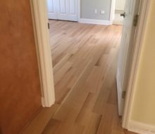 Installed rift and quarter sawn red oak wood flooring