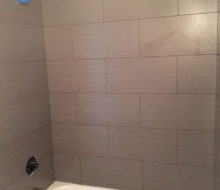 Installed tile tub & shower walls