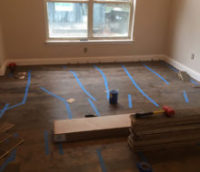 Installing birch wood flooring