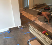 Installing birch wood flooring