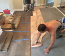 Installing birch wood flooring