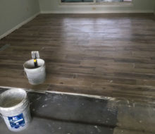 Installing hickory wood look floor tile