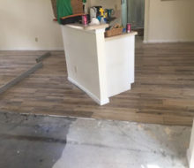 Installing hickory wood look floor tile