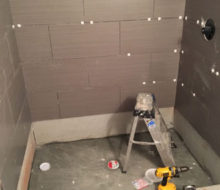 Installing tile shower walls