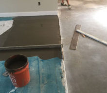 Leveling first elevated floor/step