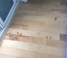 Repaired hickory wood flooring