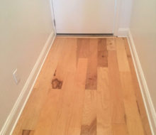 Repaired hickory wood flooring