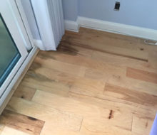 Repaired hickory wood flooring