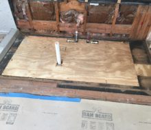 New plywood subfloor installed