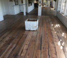 Whitewashed, varied length and width, reclaimed heart pine flooring