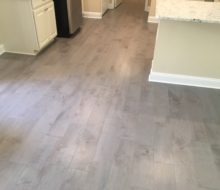 Maple flooring installed