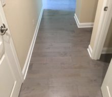 Maple flooring installed