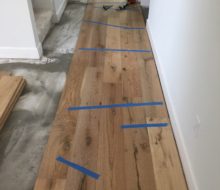 installing wire brushed white oak flooring