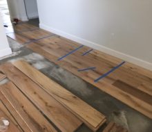 installing wire brushed white oak flooring