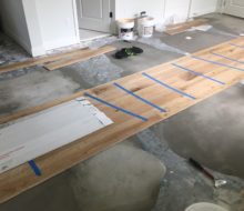 installing wire brushed white oak flooring