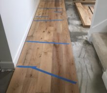 installing wire brushed white oak flooring