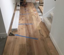 installing wire brushed white oak flooring