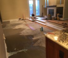 Leveling concrete slab floor